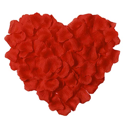 CATTREE Rose Petals, 3000 PCS Silk Artificial Petals Vase Home Decor Wedding Bridal Decoration Wholesale Party Ceremony (Red)