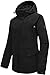 Wantdo Women's Detachable Hood Waterproof Outdoor Fleece Parka Windproof Ski Jacket