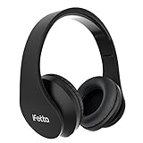 Bluetooth Wireless Over-ear Stereo Headphones, Fetta 4 in 1 Upgrade Bluetooth Foldable Headsets with Micro Support SD/TF Card (Upgrade Black)