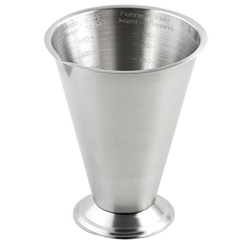 Weis Measuring Jug Conical 600 ml, Stainless Steel, Silver, 12.5 x 12.5 x 15 cm