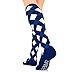 Go2 Compression Socks for Men Women Nurses Runners| Medium Compression Stockings… (Blue White Argyle 16-22 mmHg, Large)
