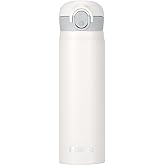 MUCR 17 oz / 500 ml Insulated Water Bottle, Stainless Steel Thermo Coffee Travel Mug, Thermal Cup with Snap Flip Lid, BPA Free for Hot and Cold Drinking, White