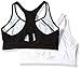 Fruit of the Loom Women's Front Close Racerback (Pack of 2) Bra, Black/White, 40