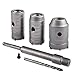 HOHXEN 30 40 50mm SDS Plus Shank Carbide Tip Hole Saw Drill Bit + Shaft Cutter Wall Drill For Brick Stone Concrete Cement