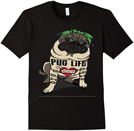 Men's Pug T-Shirt 3XL Black