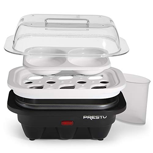 National Presto 04632 Electric Egg Cooker, 6, Black and White Pricepulse