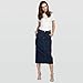 Jade Women's Basic Plus Size High Waist Denim A-Line Skirt