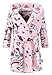 Girls' Fleece Robe, Warm Plush Flannel Bathrobe Hooded Pajamas Sleepwear Cosplay Costume Bath Robe for Toddler & Little Girls, Rose Red, US 7-8 Years, CN 140