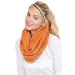 Basico Women Winter Infinity Scarf Warm Knitted Circle Loop Various Colors (Wave 1pk- Rust) Basico Women Winter Infinity Scarf Warm Knitted Circle Loop Various Colors (Wave 1pk- Rust)