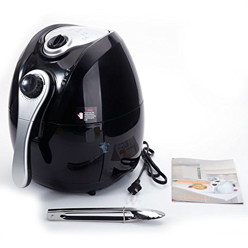 Click Here to See More Images 1500W 4.2-Liter Smart Multifunctional Electric Air Fryer with Removable Dishwasher Safe Basket And Adjustable Temperature & Time (Black)