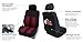 FH Group Striking Striped Car Seat Covers - Universal Fit, Low Back & Front, Airbag Compatible, Split Bench Rear, Washable Seat Covers for SUV, Sedan, Van - Burgundy