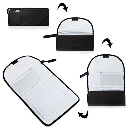 Waterproof Baby Diaper Changing Mat - Portable Changeable Infant Pad for Quick and Easy Diaper Changing of Toddlers and Newborns - Use at Home, Outdoor or Travel | Black