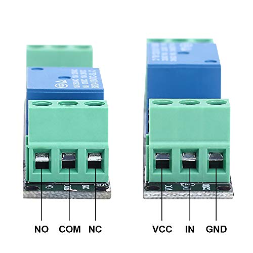 Icstation 3V 1 Channel Relay Power Switch Module with Optocoupler Opto Isolation High Level Trigger for IOT ESP8266 Development Board (Pack of 5) - Thumbnail 3