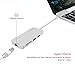 Lenovo USB-C Hub, Type C Adapter with HDMI Port, Gigabit Ethernet Port, USBC Charging Port, 2 USB 3.0 and 1 USB 2.0 Ports, SD/TF Card Reader, Compatible for MacBook Pro and More USB C Devices