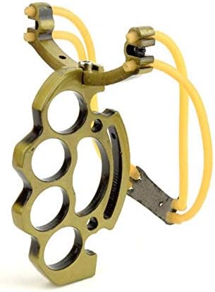 Gertrutde Claytobn Slingshot Wrist Sling Rocket Made of Stainless Steel Sling Shot with 2 Launching Rubber Bands