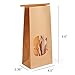 Halulu Bakery Bags Paper Treat Bags Resealable Kraft Paper Bags Cookie Popcorn Bags with Windows, 4.5x2.36x9.6