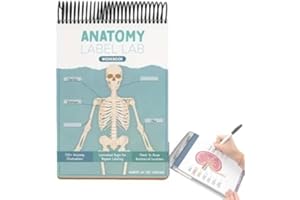 Anatomy Label Lab Workbook, 100+ Full-Color Dry-Erase Labeling Exercises, Interactive Human Anatomy Workbook, Creative Human 