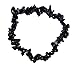Sublime Gifts 1pc Natural Healing Crystal Black Onyx Chip Gemstone 7 Inch Stretch Bracelet