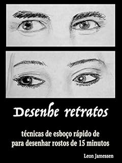 Livro Desenhe retratos: técnicas de esboço rápido de para desenhar rostos de 15 minutos
