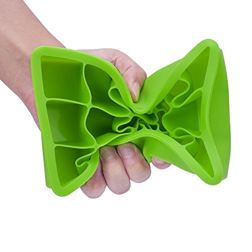 Lot de 2 bacs à glaçons en silicone approuvé par la FDA, 15 glaçons par plateau, idéal pour le whisky, les cocktails et toutes les boissons – Vert