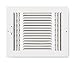 Accord ABSWWH3106 Sidewall/Ceiling Register with 3-Way Design, 10-Inch x 6-Inch(Duct Opening Measurements), White