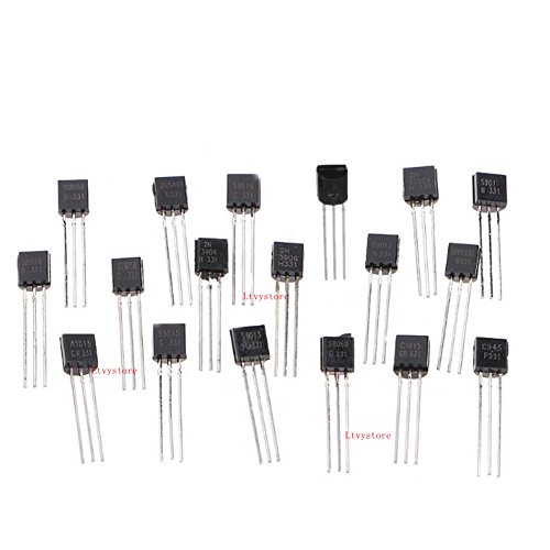 Ltvystore 960PCS 24 Value 2N2222-S9015 & BC327-BC558 NPN PNP Power Transistors Assortment Kit Set with Reuse Box and A Lable Marked Resistance - Thumbnail 3