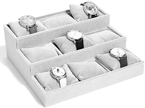 GJ-bsn - Caja organizadora para Guardar Joyas y Pulseras, Color Gris: Amazon.es: Hogar