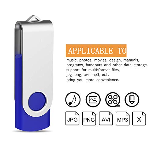 512GB USB Stick Speicherstick Datenspeicher 2.0 Grosse Kapazität Flash-Laufwerk Mini Rotate Metall Blau, Kostenloses… – Bild 5