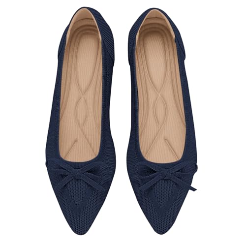 TINGRISE Women's Pointed Toe Ballet Flats