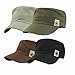 Baomabao Flat Roof Military Hat Cadet Patrol Bush Hat Baseball Field Cap (BK)
