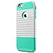 ULAK iPhone 6 Plus Case,iPhone 6S Plus Case, Slim Dual Layer Protection Scratch Resistant Hard Back Cover Shock Absorbent TPU Bumper Case for Apple iPhone 6/6S Plus 5.5 inch-Minimal Mint Stripe