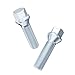10pcs Extended Silver 12x1.5 Lug Bolts (45mm Shank Length, Cone Seat) Not OEM Length - Compatible with BMW 128i 135i 318i 320i 325i 328i 335i M3 525i 528i 530i 535i M5 Z3 Z4 E36 E46 E60 E90 E92 E93