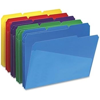 Amazon.com : SMD10540 - Smead Slash Pocket Poly File Folders : Colored
