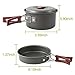 EZOWare Camping Cookware Mess Kit 8 Piece, Lightweight Aluminum Cookware Cooking Pan Pot Set for Outdoor Backpacking Camping Hiking Picnic