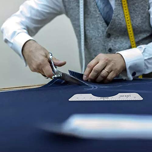 T-Shirt Alignment Ruler,4PCS Craft Ruler with Guide Tool for Fashion Design Tshirt Ruler Guide Vinyl Ruler Guide Size Chart (White, 4PC)