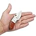 woobud Pocket Folding Survival Mini Camping Envelope Knife Package Opener with Grindstone and Rope (TD)