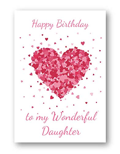 Second Ave Daughter Birthday Card For Her Greetings Card - Bursting Heart Design