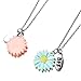 OAONNEA Best Friends Forever Daisy Kids Necklace Set
