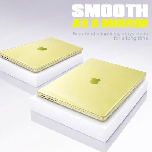 AMROAH for MacBook Neo Case 13 inch 2026 Model A3404 with A18 Pro Chip, Scratch Resistant Protective Hard Shell Case & Keyboard Cover & Screen Film & Type C, Crystal Citrus