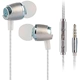 OUZIFISH Premium Metal Earbuds, in-Ear Headphones, Stereo Bass Noise-isolating Earphones with Mic (Sky Blue)