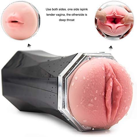 Yikiop USB Rechargeable Αutomatical Šucking Rotating Telescopic Mixed Mode Black Multiple Frequency Passion Man Romper Rotation Vocice Magnetic Charging Intelligent Superior Feeling