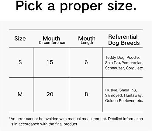 pidan Dog Muzzle Anti Bite Pet Muzzles Mouth Cover Adjustable Prevent from Biting Barking and Chewing TPR for Small Medium Dog(Rhinoceros Type) (M)