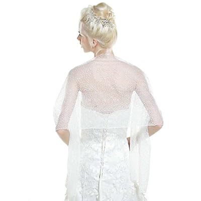 Aukmla Women's Bridal Wedding Lace Wraps and Shawls, Bolero for Women 70 15 Inches Aukmla Women's Bridal Wedding Lace Wraps and Shawls, Bolero for Women 70 15 Inches