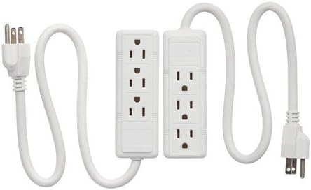 Ikea Outlet Power Strips 3 Outlets (2 Pack), Grounded White
