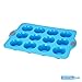 Crystal Bake SteelRim Silicone Muffin & Cupcake Baking Pan - 12 Cup - Blue