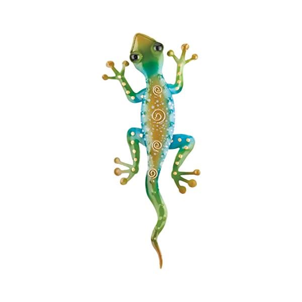Regal Art & Gift Gecko Decor, Set of 2, Bundle of Rainbow Green and