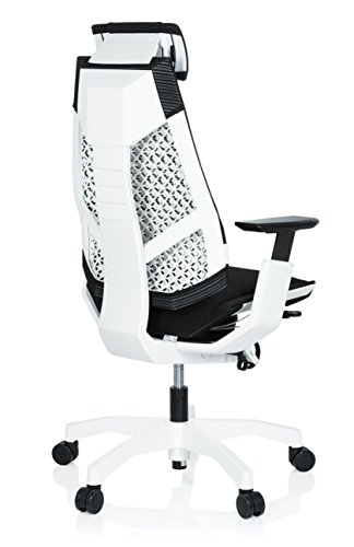 HJH-Office-652600-Sedia-Executive-Genidia-PRO-White-Rete-Nero-Sedia-da-Ufficio-ergonomico