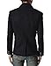 737 THELEES Mens Luxury UNIQUE Style Slim fit 8 Button Front Blazer Jacket BLACK US L(Tag size 2XL)