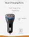 Roav SmartCharge Spectrum Lite, by Anker, 30W Quick Charge 3.0 and PowerIQ Fast Charging 2-Port USB Car Charger with 16000 Color LED Ring (No Car Locator)