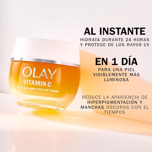 Creme hidratante facial de dia com vitamina C SPF 30 REFILL, com niacinamida. Cuidados de Pele Iluminadores: Ação Anti-Manchas Escuras, 50ml